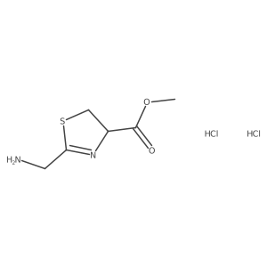 Methyl 2-(aminomethyl)-4,5-dihydro-1,3-thiazole-4-carboxylate dihydrochloride Structure