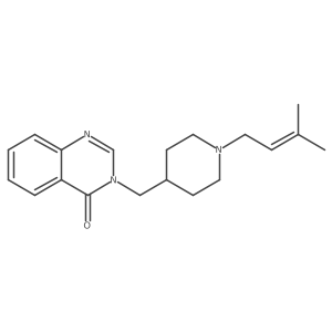 3-[[1-(3-Methylbut-2-enyl)piperidin-4-yl]methyl]quinazolin-4-one结构式