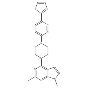 3-(4-{1,6-dimethyl-1H-pyrazolo[3,4-d]pyrimidin-4-yl}piperazin-1-yl)-6-(thiophen-2-yl)pyridazine Structure