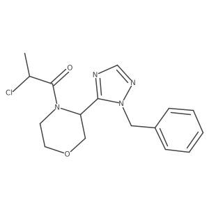 1-(3-(1-Benzyl-1H-1,2,4-triazol-5-yl)morpholino)-2-chloropropan-1-one结构式