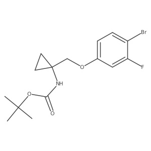 [1-(4-Bromo-3-fluoro-phenoxymethyl)-cyclopropyl]-carbamic acid tert-butyl ester结构式
