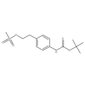 4-((Tert-butoxycarbonyl)amino)phenethyl methanesulfonate结构式