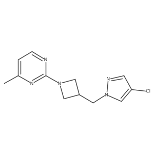 2-{3-[(4-chloro-1H-pyrazol-1-yl)methyl]azetidin-1-yl}-4-methylpyrimidine结构式