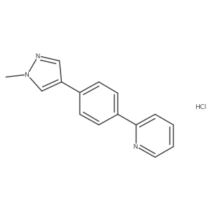 2-[4-(1-methyl-1H-pyrazol-4-yl)phenyl]pyridine hydrochloride Structure