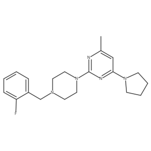 2-{4-[(2-Fluorophenyl)methyl]piperazin-1-yl}-4-methyl-6-(pyrrolidin-1-yl)pyrimidine结构式