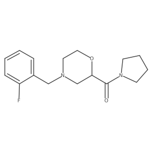 4-[(2-Fluorophenyl)methyl]-2-(pyrrolidine-1-carbonyl)morpholine结构式