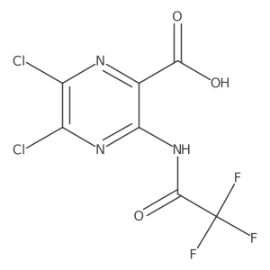 5,6-Dichloro-3-(2,2,2-trifluoroacetamido)pyrazine-2-carboxylic acid Structure