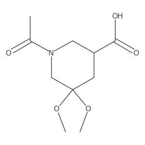 1-Acetyl-5,5-dimethoxypiperidine-3-carboxylic acid Structure