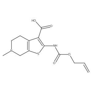 2-(allyloxycarbonylamino)-6-methyl-5,7-dihydro-4H-thieno[2,3-c]pyridine-3-carboxylic acid Structure