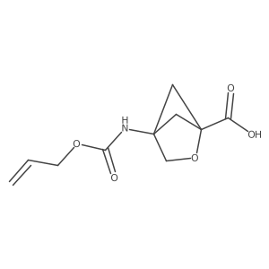 4-(allyloxycarbonylamino)-2-oxabicyclo[2.1.1]hexane-1-carboxylic acid结构式