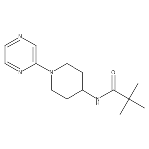 2,2-dimethyl-N-[1-(pyrazin-2-yl)piperidin-4-yl]propanamide结构式