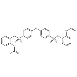 (2-Acetamidophenyl) 4-[4-(2-acetamidophenoxy)sulfonylphenoxy]benzenesulfonate结构式