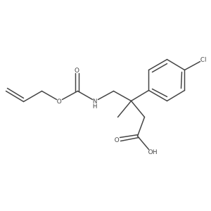 3-(4-Chlorophenyl)-3-methyl-4-{[(prop-2-en-1-yloxy)carbonyl]amino}butanoic acid结构式
