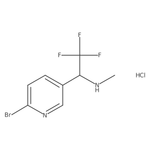(S)-1-(6-Bromopyridin-3-yl)-2,2,2-trifluoro-N-methylethan-1-amine hydrochloride Structure