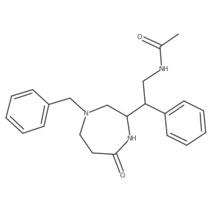 rac-N-((R)-2-((R)-4-benzyl-7-oxo-1,4-diazepan-2-yl)-2-phenylethyl)acetamide结构式