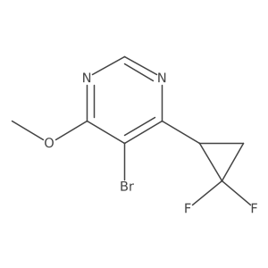 5-Bromo-4-(2,2-difluorocyclopropyl)-6-methoxypyrimidine Structure