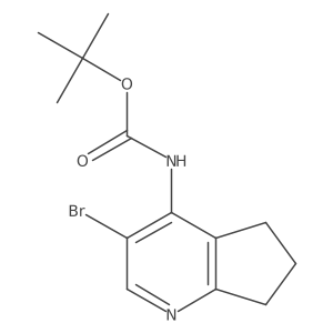 tert-Butyl (3-bromo-6,7-dihydro-5H-cyclopenta[b]pyridin-4-yl)carbamate结构式
