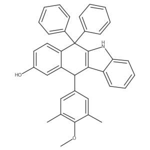 11-(4-Methoxy-3,5-dimethylphenyl)-6,6-diphenyl-6,11-dihydro-5H-benzo[b]carbazol-9-ol结构式