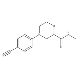 4-(6-cyanopyridin-3-yl)-N-methylmorpholine-2-carboxamide结构式