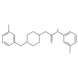 N-(3-fluorophenyl)-2-{4-[(5-methylpyridin-3-yl)methyl]piperazin-1-yl}acetamide结构式