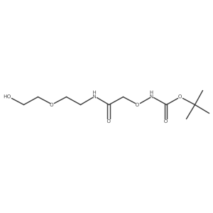 Tert-butyl (2-((2-(2-hydroxyethoxy)ethyl)amino)-2-oxoethoxy)carbamate结构式