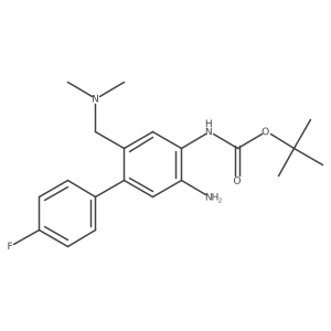 Carbamic acid,[5-amino-2-[(dimethylamino)methyl]-4'-fluoro[1,1'-biphenyl]-4-yl]-,1,1-dimethylethyl ester Structure