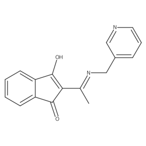 2-(((3-Pyridylmethyl)amino)ethylidene)indane-1,3-dione Structure