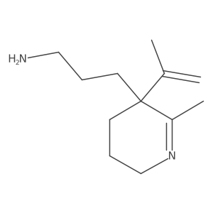 3,4,5,6-Tetrahydro-2-methyl-3-(1-methylethenyl)-3-pyridinepropanamine结构式