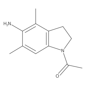 1-(5-Amino-4,6-dimethyl-2,3-dihydroindol-1-yl)ethanone结构式