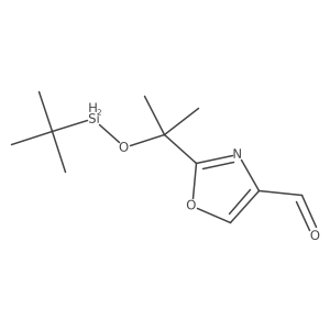 2-(tert-Butyl-dimethyl-silanyloxymethyl)-oxazole-4-carbaldehyde结构式