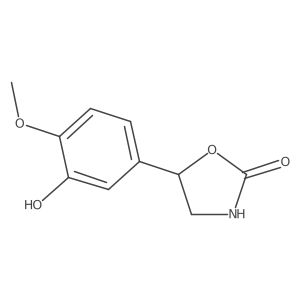 5-(3-Hydroxy-4-methoxyphenyl)-2-oxazolidinone Structure