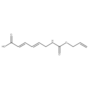 (2E,4E)-6-{[(prop-2-en-1-yloxy)carbonyl]amino}hexa-2,4-dienoic acid Structure