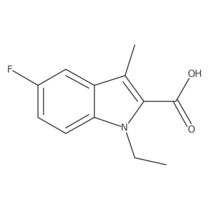 1-ethyl-5-fluoro-3-methyl-1H-indole-2-carboxylic acid Structure