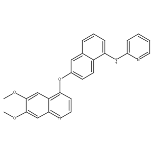 N-(6-((6,7-bis(methoxy)-4-quinolinyl)oxy)-1-naphthalenyl)-2-pyridinamine结构式