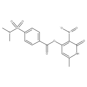 6-methyl-3-nitro-2-oxo-1,2-dihydropyridin-4-yl 4-(N,N-dimethylsulfamoyl)benzoate Structure
