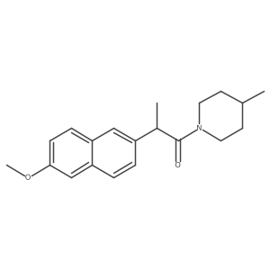 2-(6-Methoxynaphthalen-2-yl)-1-(4-methylpiperidin-1-yl)propan-1-one结构式