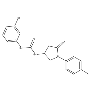 1-(3-Bromophenyl)-3-(5-oxo-1-(p-tolyl)pyrrolidin-3-yl)urea结构式