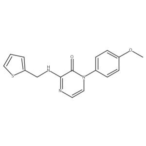 1-(4-Methoxyphenyl)-3-{[(thiophen-2-yl)methyl]amino}-1,2-dihydropyrazin-2-one结构式