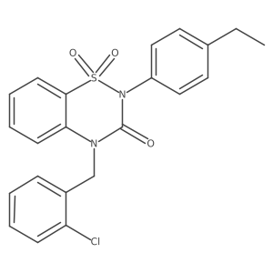 4-(2-chlorobenzyl)-2-(4-ethylphenyl)-2H-1,2,4-benzothiadiazin-3(4H)-one 1,1-dioxide结构式