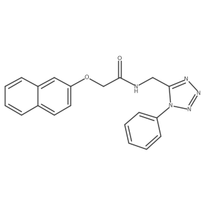 2-(naphthalen-2-yloxy)-N-((1-phenyl-1H-tetrazol-5-yl)methyl)acetamide结构式