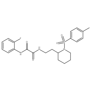 N1-(2-fluorophenyl)-N2-(2-(1-tosylpiperidin-2-yl)ethyl)oxalamide Structure