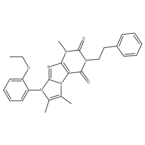 8-(2-ethoxyphenyl)-1,6,7-trimethyl-3-phenethyl-1H-imidazo[2,1-f]purine-2,4(3H,8H)-dione Structure