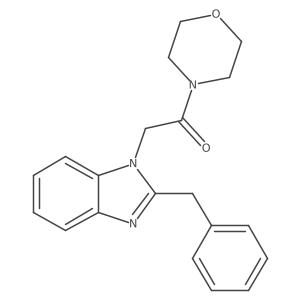 2-(2-benzyl-1H-benzimidazol-1-yl)-1-(morpholin-4-yl)ethanone结构式