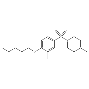 4-Methyl-1-[(3-methyl-4-pentyloxyphenyl)sulfonyl]piperazine Structure