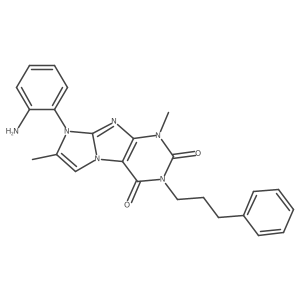 8-(2-aminophenyl)-1,7-dimethyl-3-(3-phenylpropyl)-1H-imidazo[2,1-f]purine-2,4(3H,8H)-dione Structure