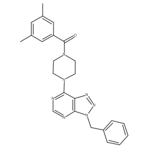 (4-(3-benzyl-3H-[1,2,3]triazolo[4,5-d]pyrimidin-7-yl)piperazin-1-yl)(3,5-dimethylphenyl)methanone结构式