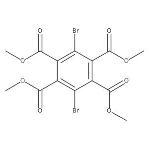 Tetramethyl 3,6-dibromobenzene-1,2,4,5-tetracarboxylate Structure