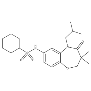 N-(5-isobutyl-3,3-dimethyl-4-oxo-2,3,4,5-tetrahydrobenzo[b][1,4]oxazepin-7-yl)cyclohexanesulfonamide Structure