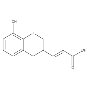 (2E)-3-(8-Hydroxy-3,4-dihydro-2H-chromen-3-yl)acrylic acid结构式