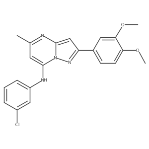 N-(3-chlorophenyl)-2-(3,4-dimethoxyphenyl)-5-methylpyrazolo[1,5-a]pyrimidin-7-amine结构式